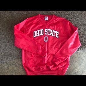 OHIO STATE Nylon Pullover - Mens Small - NEW - Red Oak